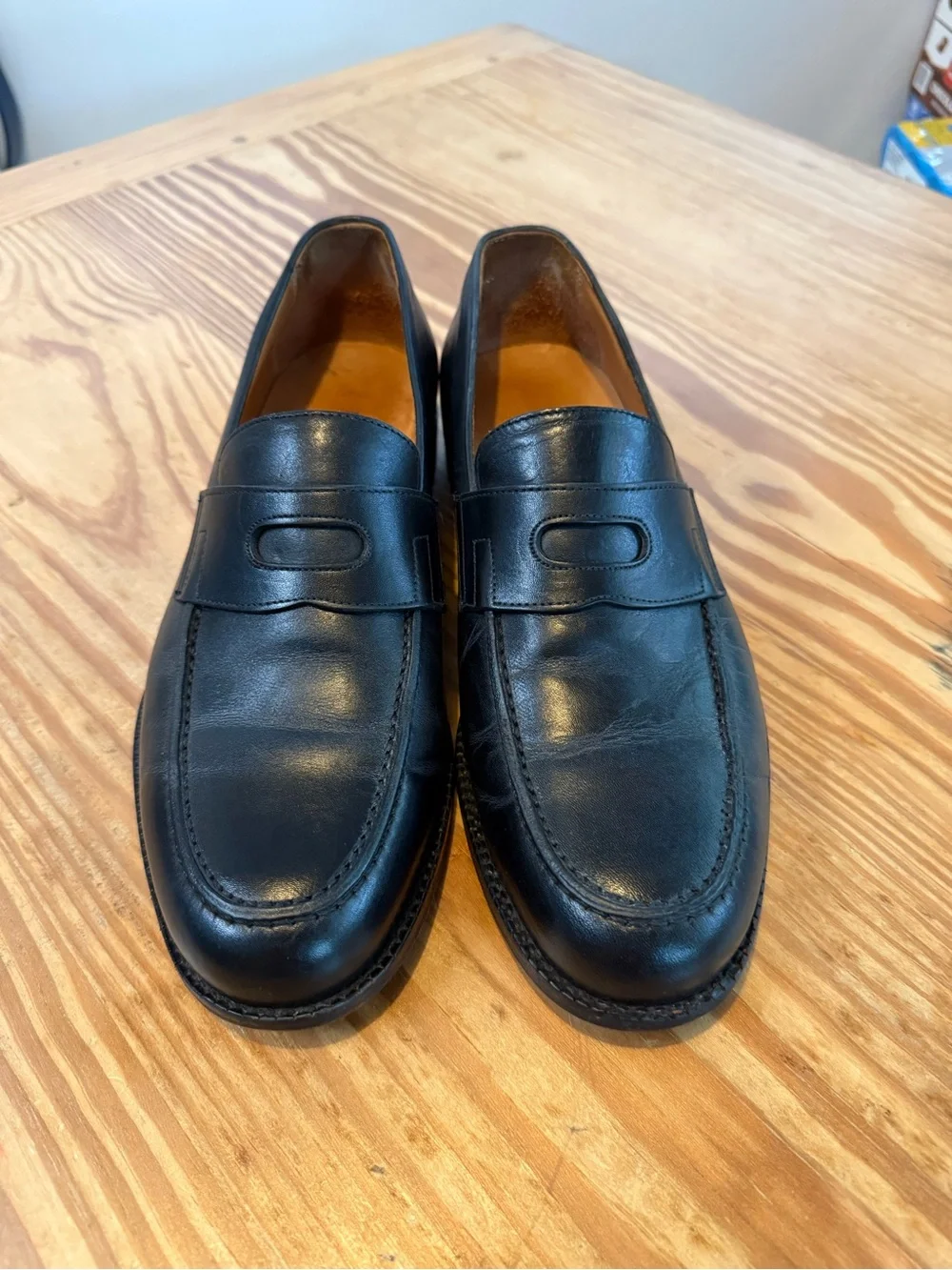 Beckett Simonon Roy Loafers  Black Leather Penny Loafers - Men's Dress Shoe